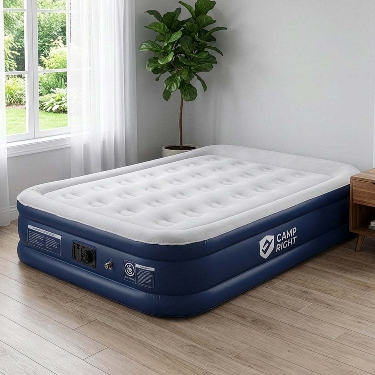 Double Air Bed with Built-In Electric Pump – Camp Right Comfort Pro, Inflatable Camping Mattress